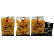 Garofalo Imported Italian Pasta 3 Shape Variety (1) each: Elicoidale, Mezze Maniche Rigate, Penne Ziti Rigate (16 Ounces) + MerlinsMart Zine