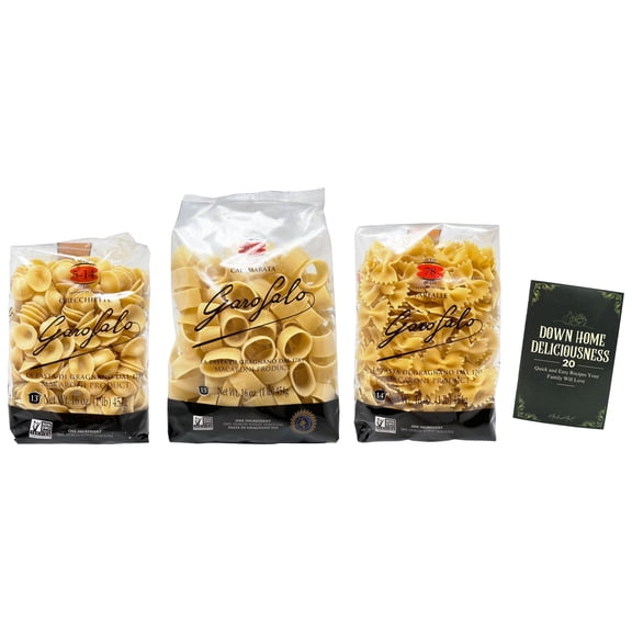 Orecchiette, Calamarata, Farfalle, Imported Italian Pasta 3 Shape Variety | (1) each + MerlinsMart Zine | Garofalo