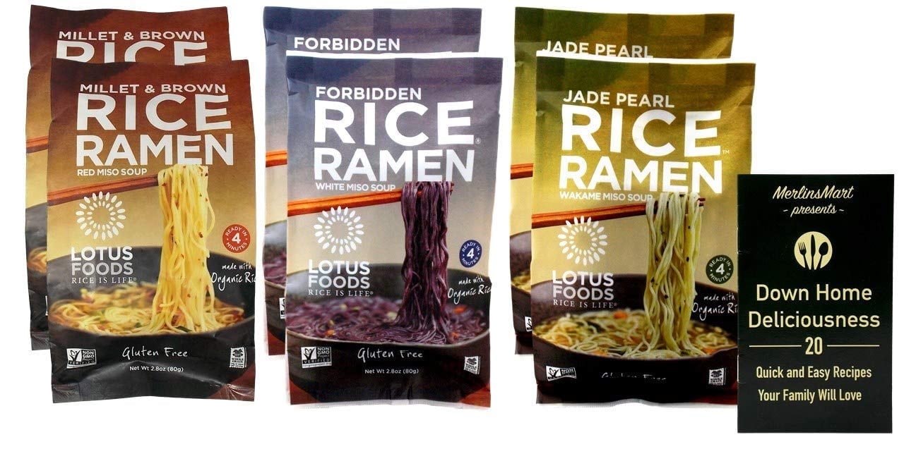 Lotus Foods Gluten Free Rice Ramen Noodle Soup | Vegan | 3 Flavor (2 ...