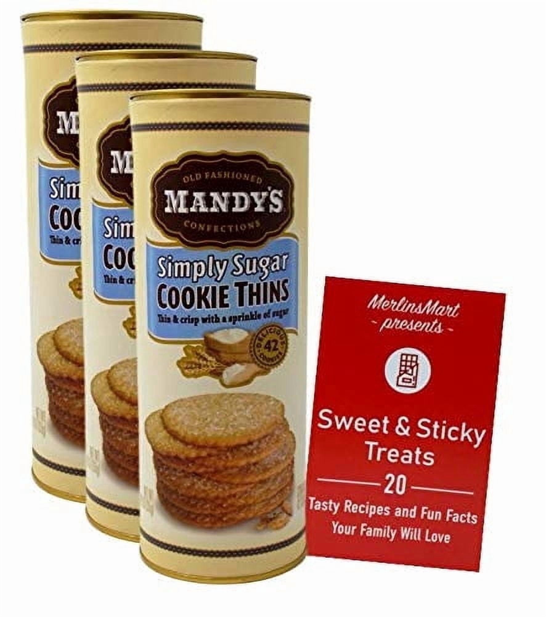 Crisp Cookie Thins - Simply Sugar (4.6 Ounces) | 3 Count + MerlinsMart Zine | Mandy's Old Fashioned