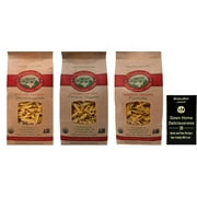 Montebello Organic Italian Pasta | 3 Shape Noodle Variety (1) each: Strozzapreti, Penne Rigate, Farfalle (16 Ounces) + MerlinsMart Zine
