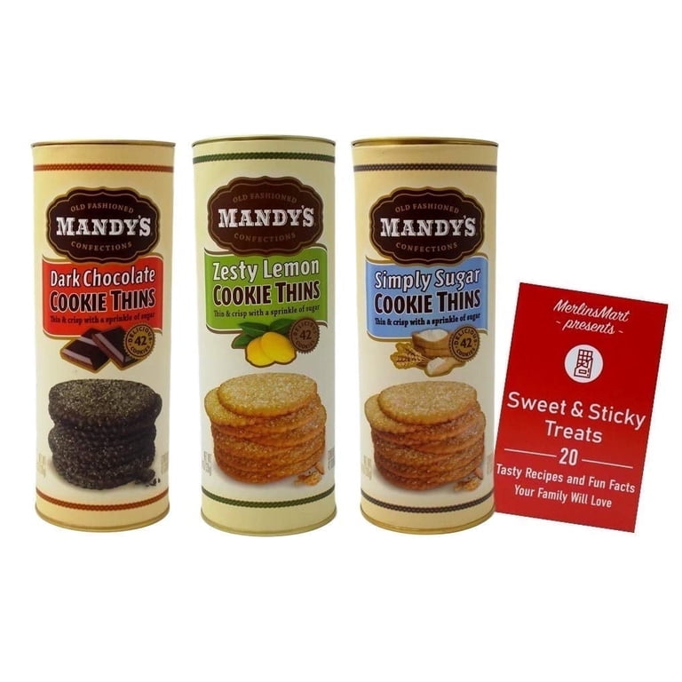 MerlinsMart Cookie Thins Variety Pack, Dark Chocolate, Zesty Lemon