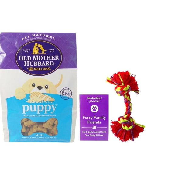 Puppy Treats w/ Vitamins and Minerals - Mini Sized Snacks (20 Ounces) - MerlinsMart Zine | Rope Toy | Old Mother Hubbard