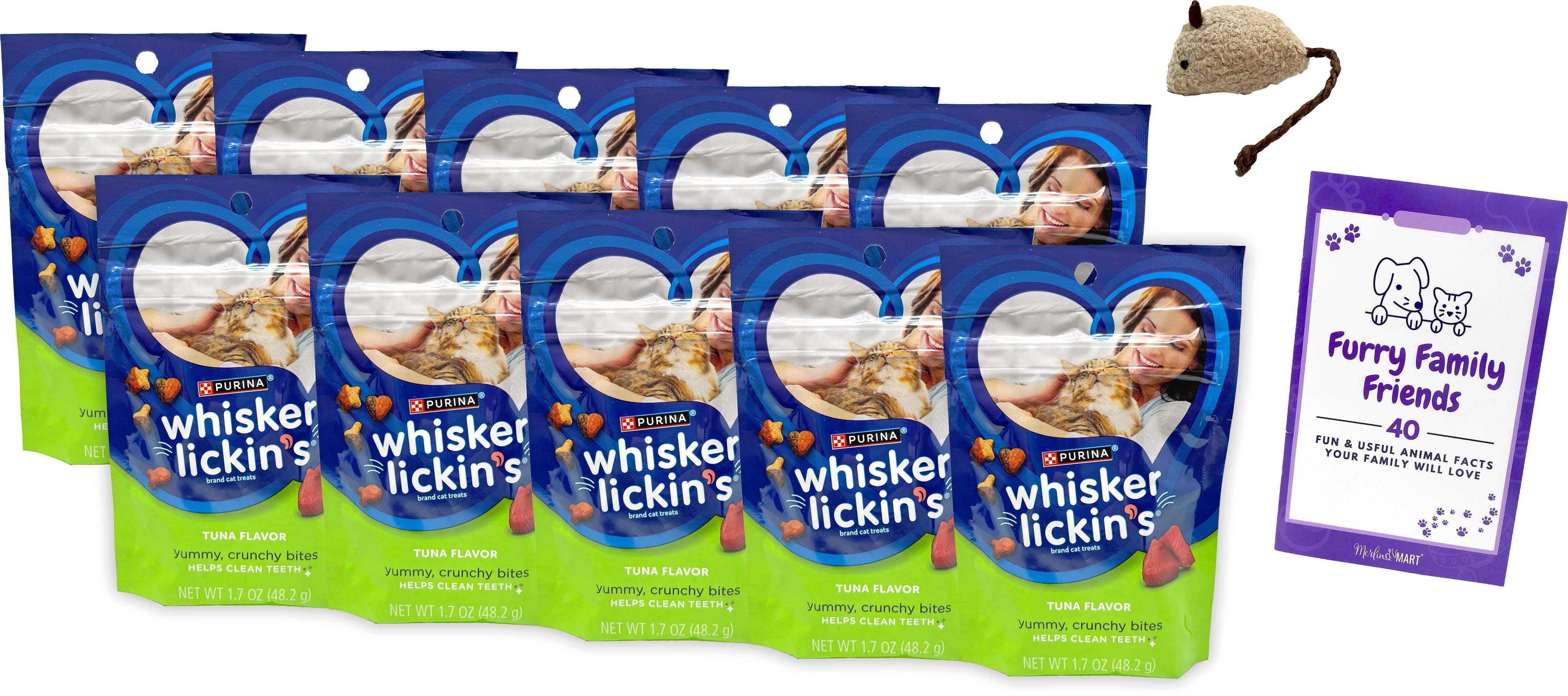 Purina Whisker Lickin's Crunchy Tuna Cat Treats - 10 Count | MerlinsMart Zine | Catnip Toy