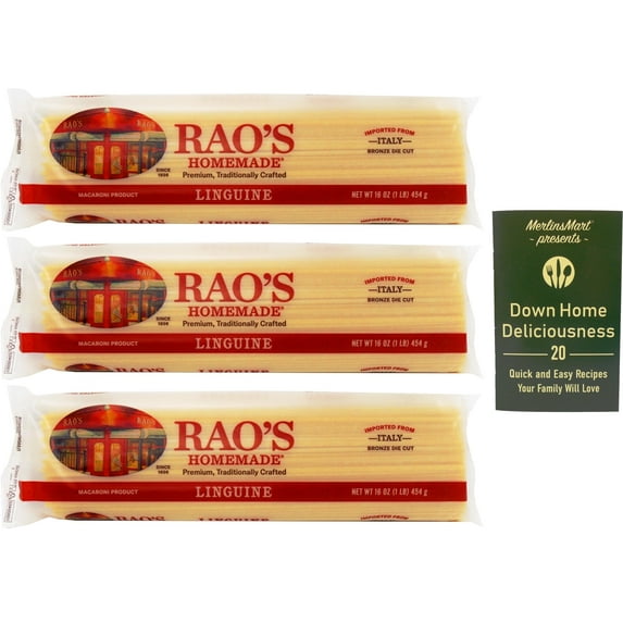 MerlinsMart Rao's Homemade Italian Linguine Pasta, 3 Pack, 16 Ounces ...