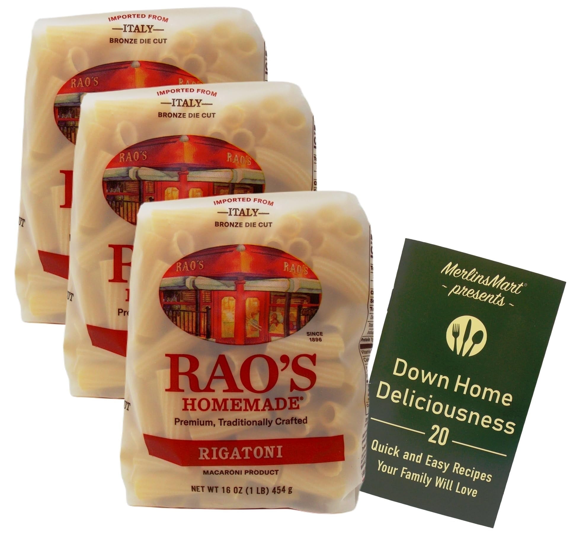 MerlinsMart Rao's Rigatoni Pasta, Imported Italian, 16 oz, 3 Pack ...