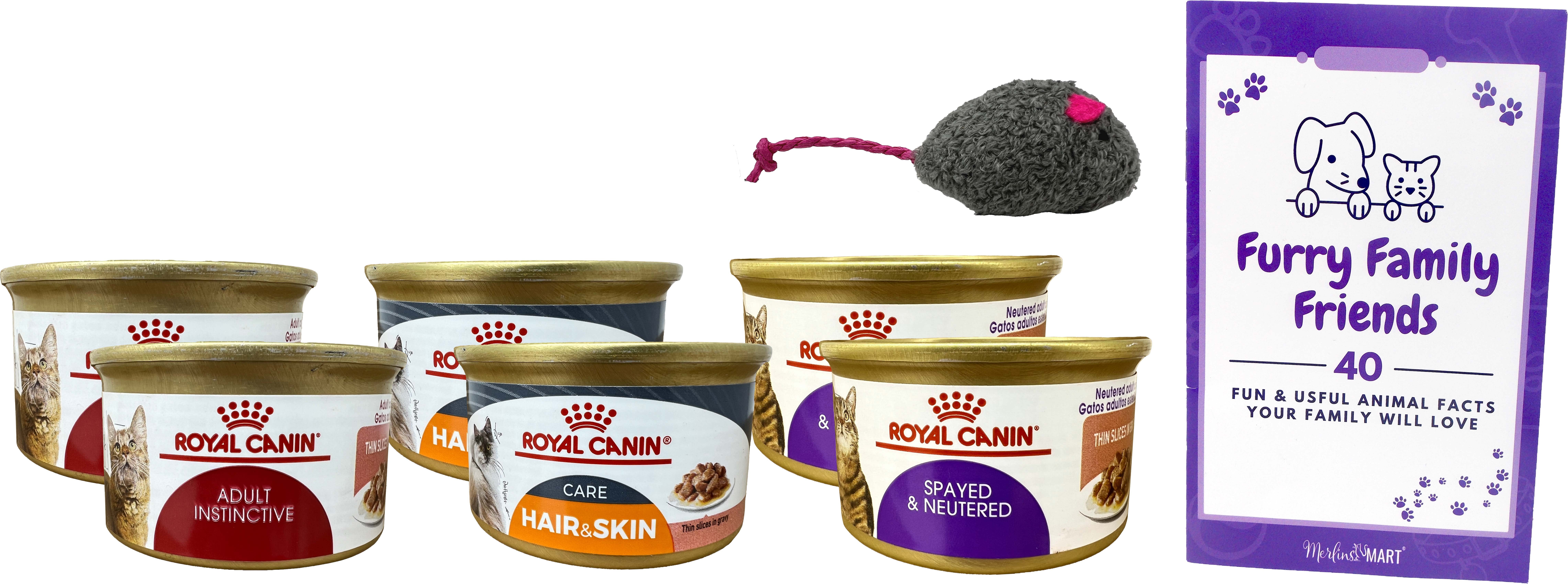 Royal Canin Slices in Gravy Cat Food 3 Flavor 6 Can (2) Each: Adult Instinctive, Spayed & Neutered, Intense Beauty | MerlinsMart Zine | Catnip Toy