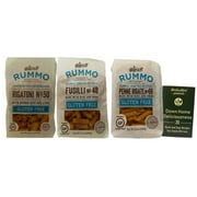 Rummo Gluten-Free Brown Rice and Corn Italian Pasta 3 Shape Variety (1) Each: Rigatoni, Fusilli, Penne Rigate + MerlinsMart Zine