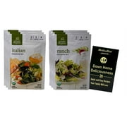 Simply Organic Salad Dressing Seasoning Powder Mix | 2 Flavor Variety (3) Each: Ranch, Italian (.7-1 Ounces) + MerlinsMart Zine