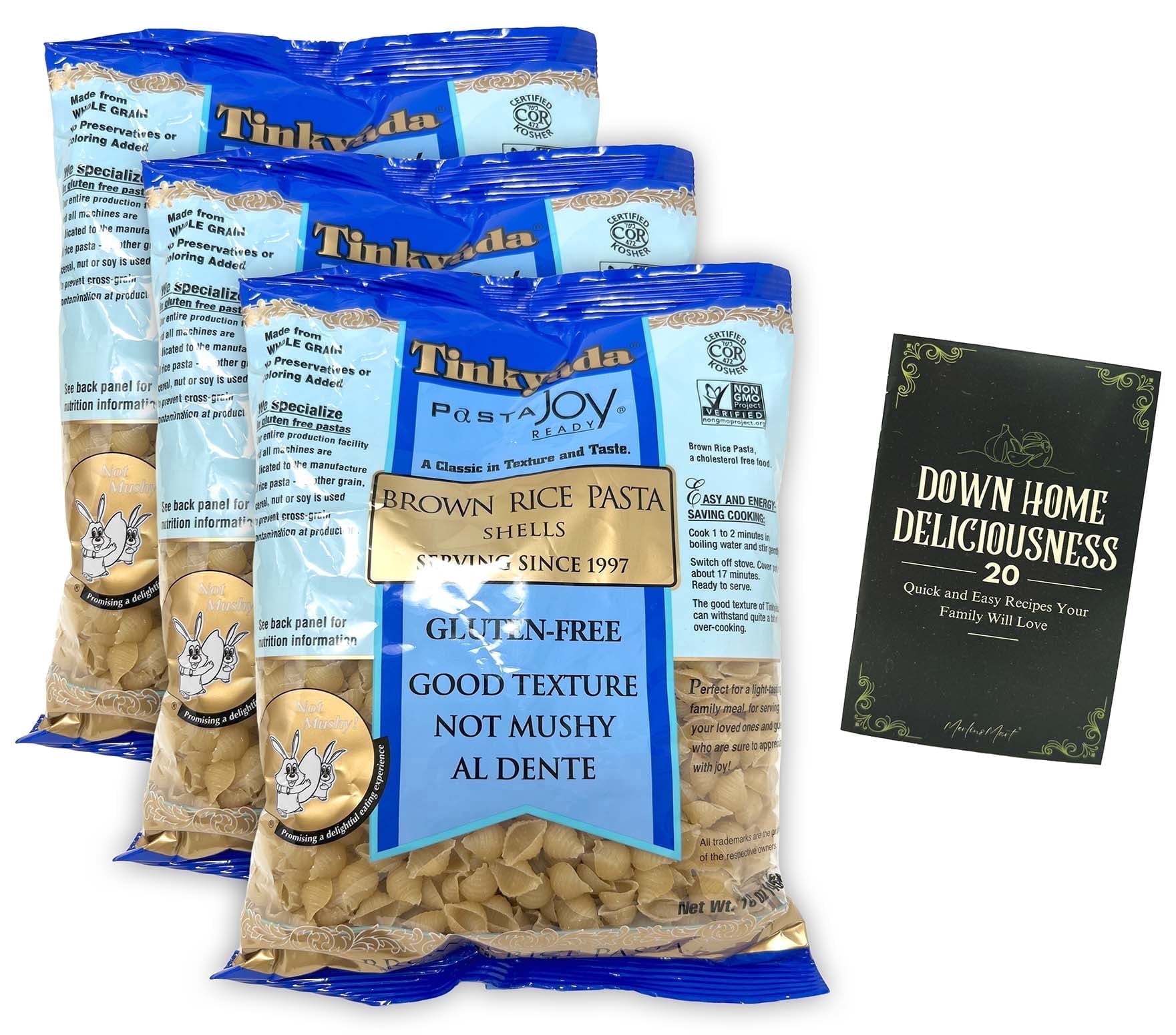 Small Pasta Shells Like Rice Tinkyada Gluten-Free Brown Rice Pasta Shells (16 Ounces) 3 Pack ...