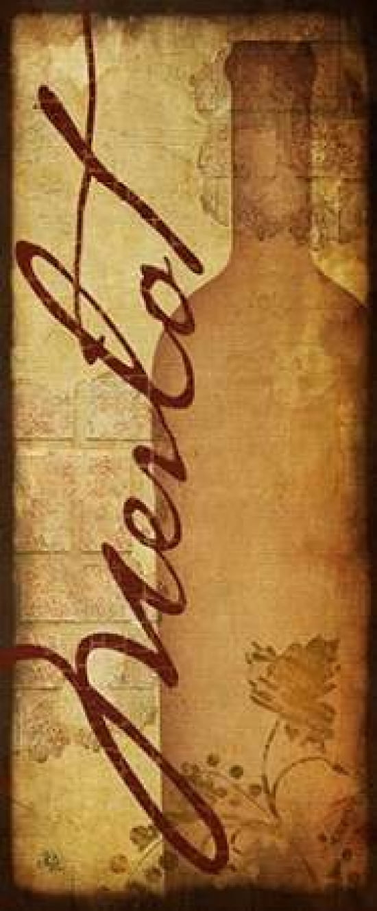 Merlot Canvas Art - Jennifer Pugh (10 x 20)