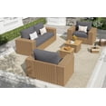 thumbnail image 1 of Merluxy 5-Piece Patio Sofa Set with Coffee Table, Outdoor Conversation Set for Balcony/Poolside, 1 of 9