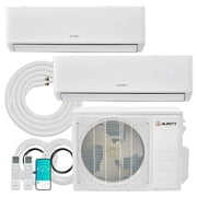 Merluxy Mini Split AC/Heating System, 20,000 Btu Odu, 25 SEER2 2 Zone 9K+9K Btu Ductless Inverter Heat Pump, Wifi Enabled, 208-230V