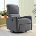 thumbnail image 1 of Merluxy Recliner Chair,Nursery Glider with High Back for Living Room,Swivel Massage,Linen Gray, 1 of 10