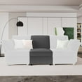 thumbnail image 1 of Merluxy Sectional Sofa- Modular Sectional Couch for Living Room, Middle Seat(Grey Bouclé), 1 of 5