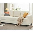 thumbnail image 1 of Merluxy Sofa, 3 Seater Sofa with Deep Seats, Modern Sofa Couch for Living Room, Offwhite Bouclé, 1 of 5