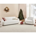 thumbnail image 1 of Merluxy Sofa, Modern Couch with Boucle Upholstered, 2 Piece Set, Couch for Living Room- Sherpa White, 1 of 6