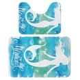thumbnail image 1 of Mermai Bathroom Rugs Set 2 Pieces, Bathroom Set - Quick Drying Bath Mat And U-Shaped Toilet Rug, Water Absorbent Bath Carpet For Bedroom Floor Living Room, Machine Washable, 1 of 6