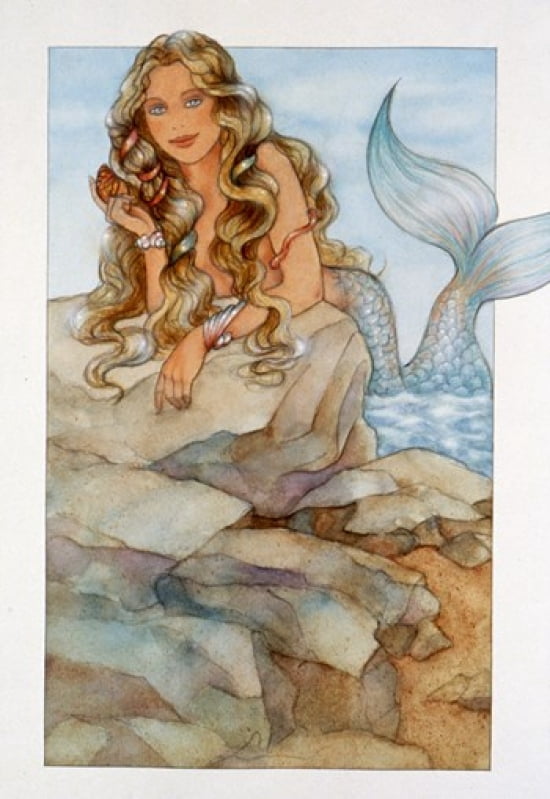 Mermaid 1 Canvas Art - Susan Edison (24 x 36)