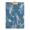 thumbnail image 1 of Mermaid 12.5x9in Clipboard, Durable Acrylic with Metal Clip and Wall Hook for Office or Classroom, 1 of 10