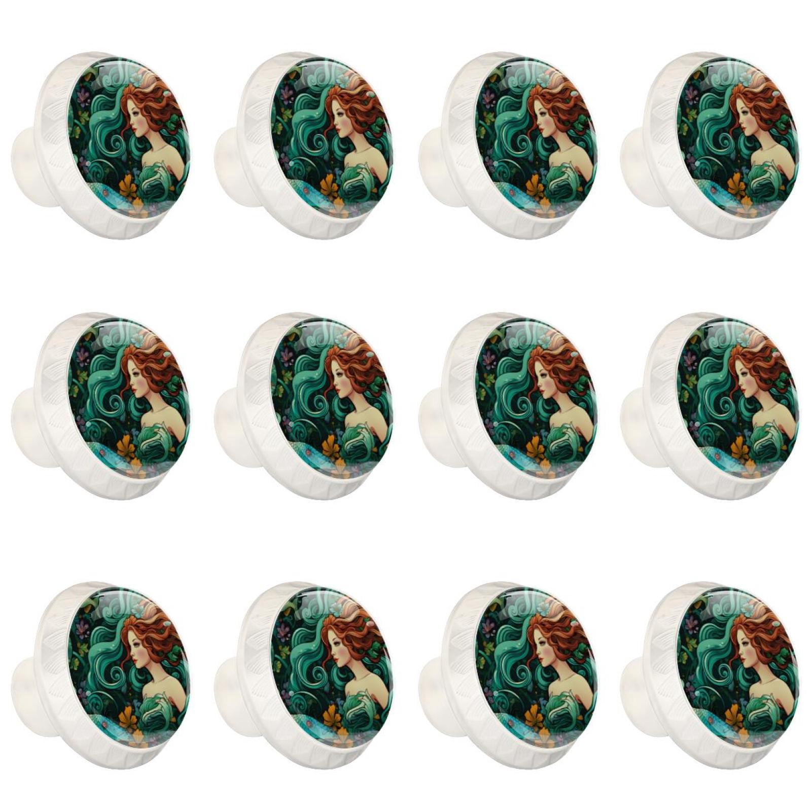 Mermaid Drawer Pulls Antique Style & Handles - Rustic Kitchen Cabinet Knobs  With Screws Vintage Drawer Pulls