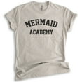 thumbnail image 1 of Mermaid Academy T-Shirt, Unisex Women's Shirt, Summer Shirt, Mermaid T-shirt, Ocean Shirt, Swimming Shirt, Light Silk Gray, Small, 1 of 6