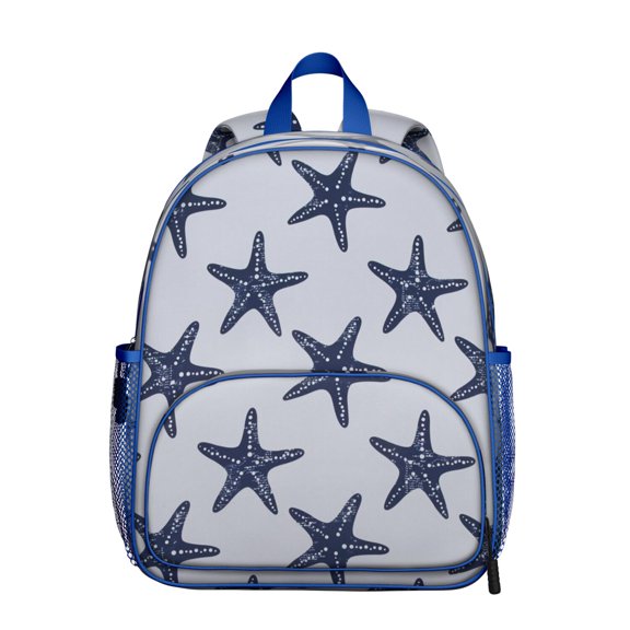 Mermaid & Anchor Print Durable School Backpack - Waterproof & Comfortable for All-Day Use