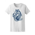thumbnail image 1 of Mermaid Anchor Tattoo Doodle T-Shirt Women -Image by Shutterstock, Female XX-Large, 1 of 2