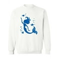 thumbnail image 1 of Mermaid And Fish Outlined Sweatshirt Women -SPIdeals Designs, Female Small, 1 of 4