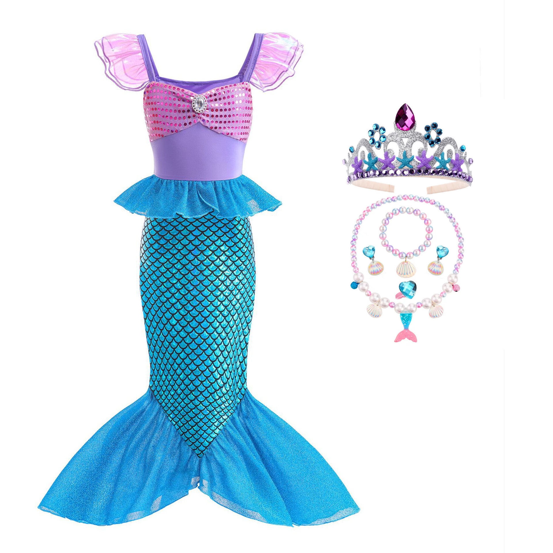 Mermaid-Ariel-Costume-Dress- Mermaid-Ariel-Costume-Dress-