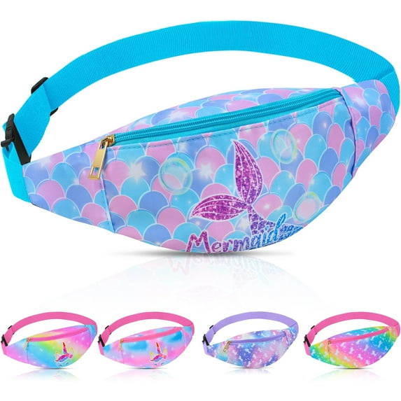 Mermaid AuSletie Adjustable Strap Lightweight Female Fanny Pack, Sturdy Oxford Cloth