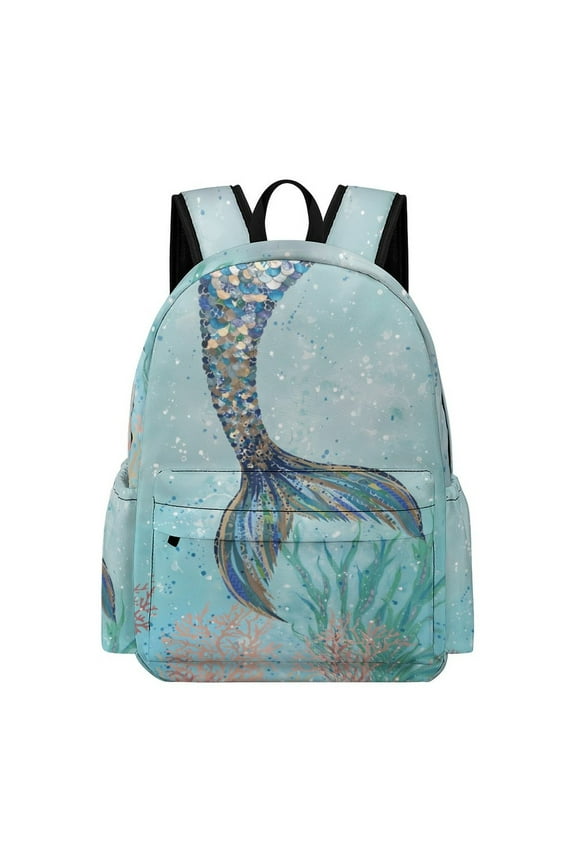 Mermaid Backpack Daily Commuting Casual Fashion 17 Inch Oxford Backpack
