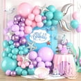 thumbnail image 1 of Mermaid Balloon Arch Kit, Pink Purple Mermaid Tail Arch Party Supplies with Star Tail Foil Balloons for Mermaid Theme Baby Shower Birthday Party Decorations, 1 of 13