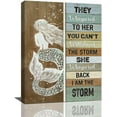 thumbnail image 1 of Mermaid Bathroom Decor Wall Art Vintage Girl Inspirational Quotes I Am The Storm Pictures Wall Decor Canvas Painting Prints Artwork Home Decorations Framed for Bedroom Kitchen Living Room 12"x16", 1 of 6
