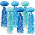 thumbnail image 1 of Mermaid Birthday Decorations, Jellyfish Paper Lanterns Hanging Jellyfish Decorations for Mermaid Baby Shower Under The Sea Blue Party Decorations Pack of 6 (Blue), 1 of 14