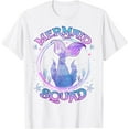 thumbnail image 1 of Mermaid Birthday Squad Party Girls Women Mermaid T-Shirt100% cotton, 1 of 4