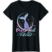 Mermaid Birthday Squad Party Girls Women Mermaid T-Shirt