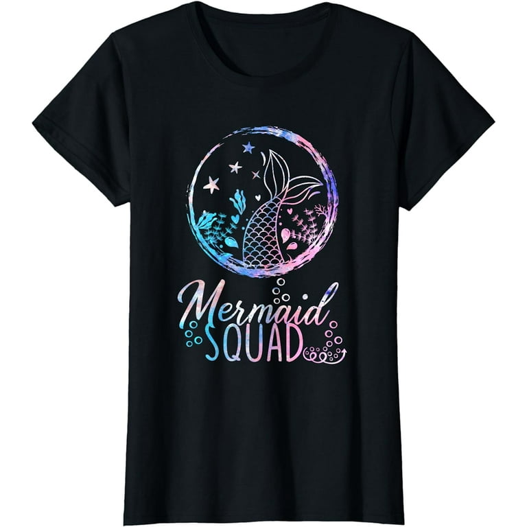 Mermaid Squad Shirt Mermaid Birthday Party Matching T-Shirt Mermaid Squad Shirt Mermaid Birthday Party Matching T-Shirt