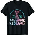thumbnail image 1 of Mermaid Birthday Squad Party Womens Girls Mens T-Shirt, 1 of 4