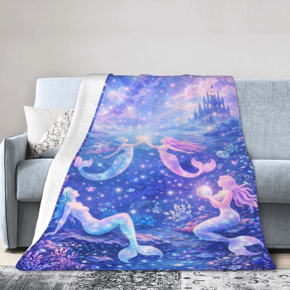 Mermaid Blanket Gift Cozy Soft Home Decor Magical Throw Blanket for and Ocean Lovers1 50x40