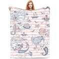 thumbnail image 1 of Mermaid Blanket Super Soft Warm Animal Flannel Throw Blankets for Boys Girls Adults Lovers for Couch Sofa Bed Office Gifts 50"x40", 1 of 1