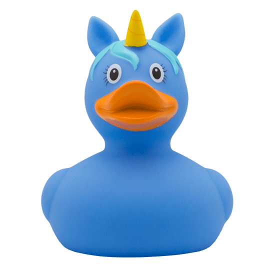 Unicorn Duck , Light Blue Rubber Duck