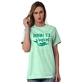 thumbnail image 1 of Mermaid Born to Swim Cute Water Lover Women's Graphic T Shirt Tees Brisco Brands M, 1 of 6