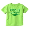 thumbnail image 1 of Mermaid Born to Swim Cute Water Lover Youth T Shirt Tee Girls Infant Toddler Brisco Brands 4T, 1 of 5