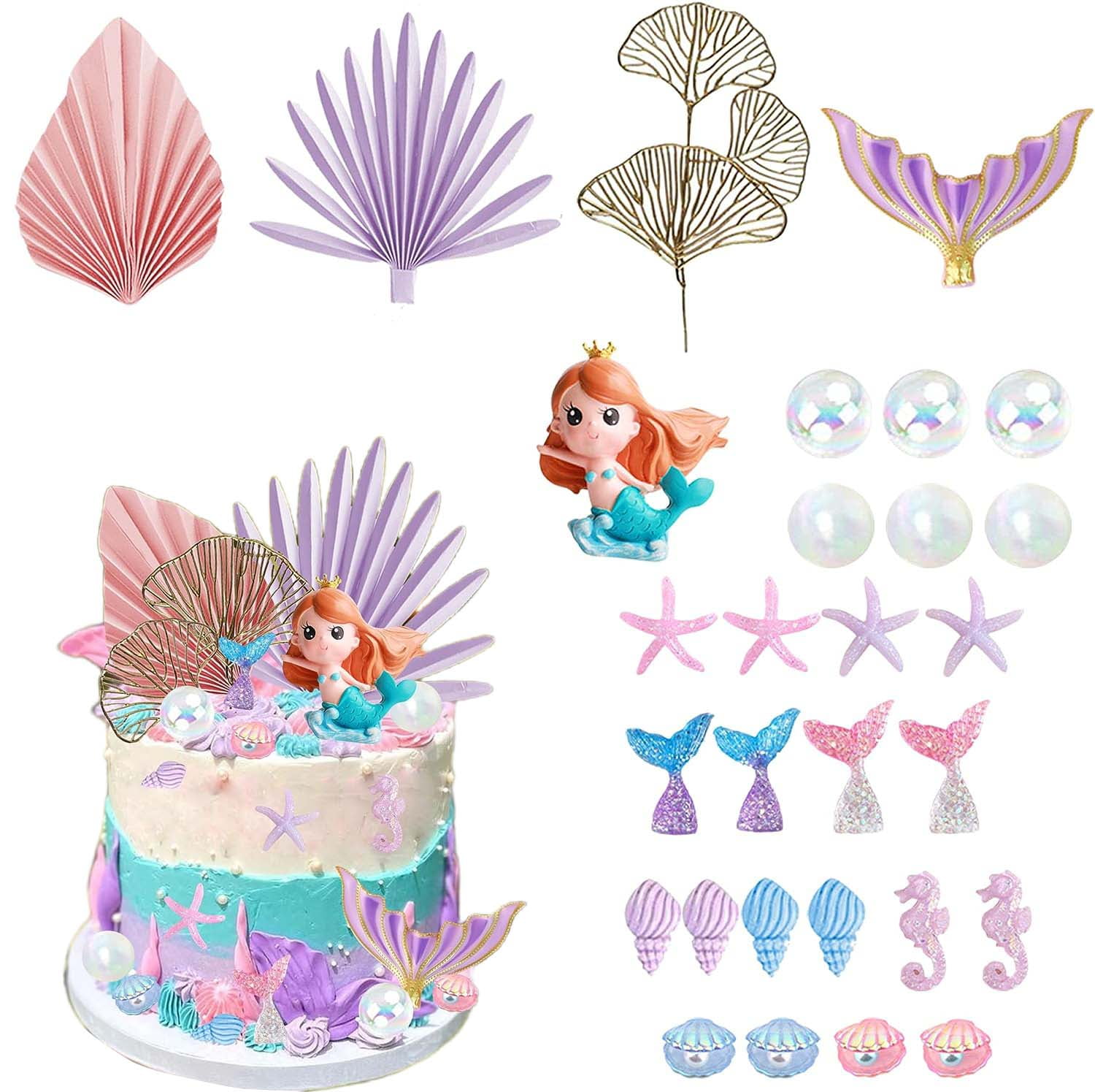 Baby Mermaid theme Baby Shower 24 Decorated Cookies – ZGoldenSweets