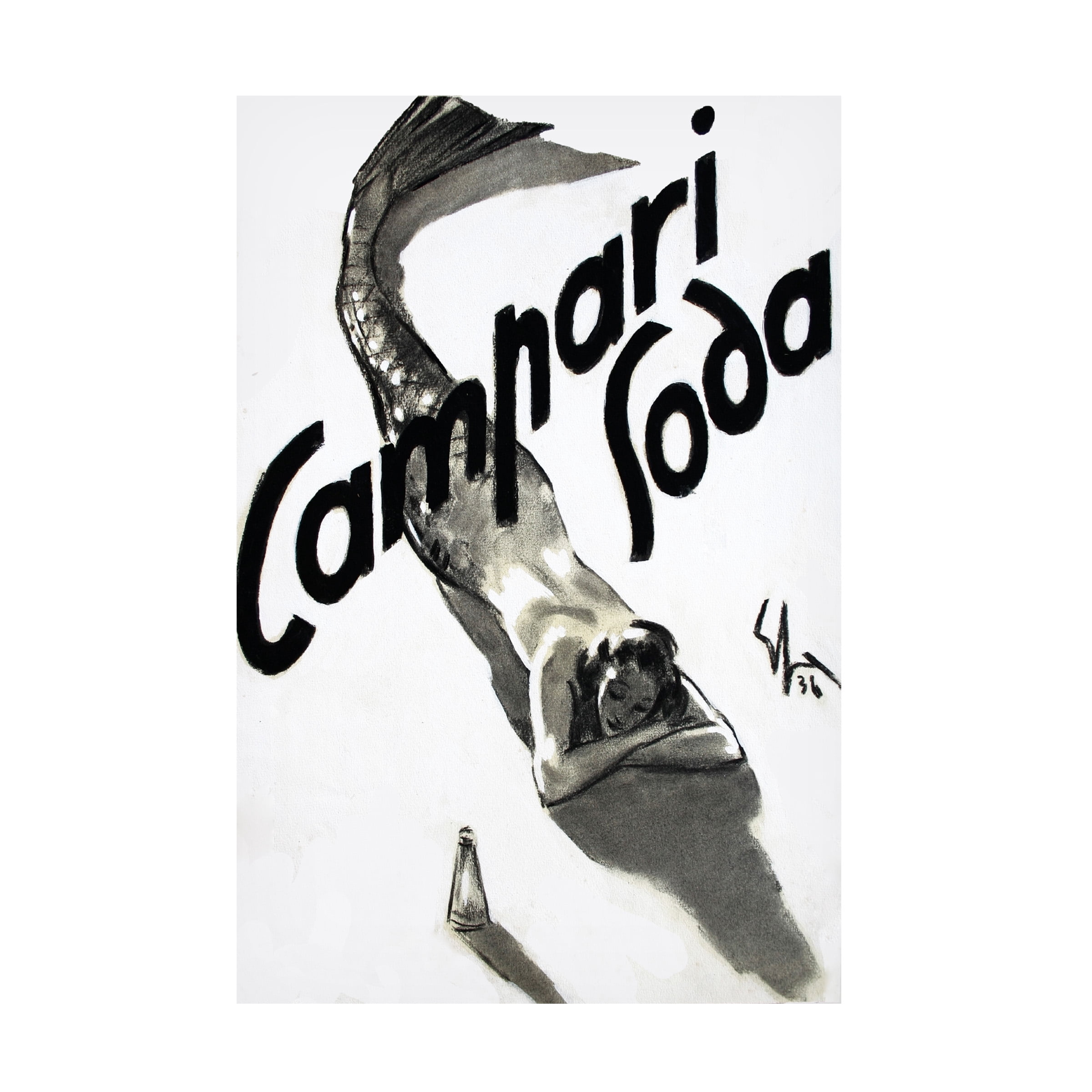 Mermaid Campari 1936' Canvas Art by Vintage Apple Collection