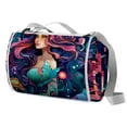thumbnail image 1 of Mermaid Canvas Outdoor Picnic Mat - Large Size for Family Use - Durable and Easy to Clean - Ideal for Outdoor Activities and Travel - Foldable and Lightweight Design, 1 of 6