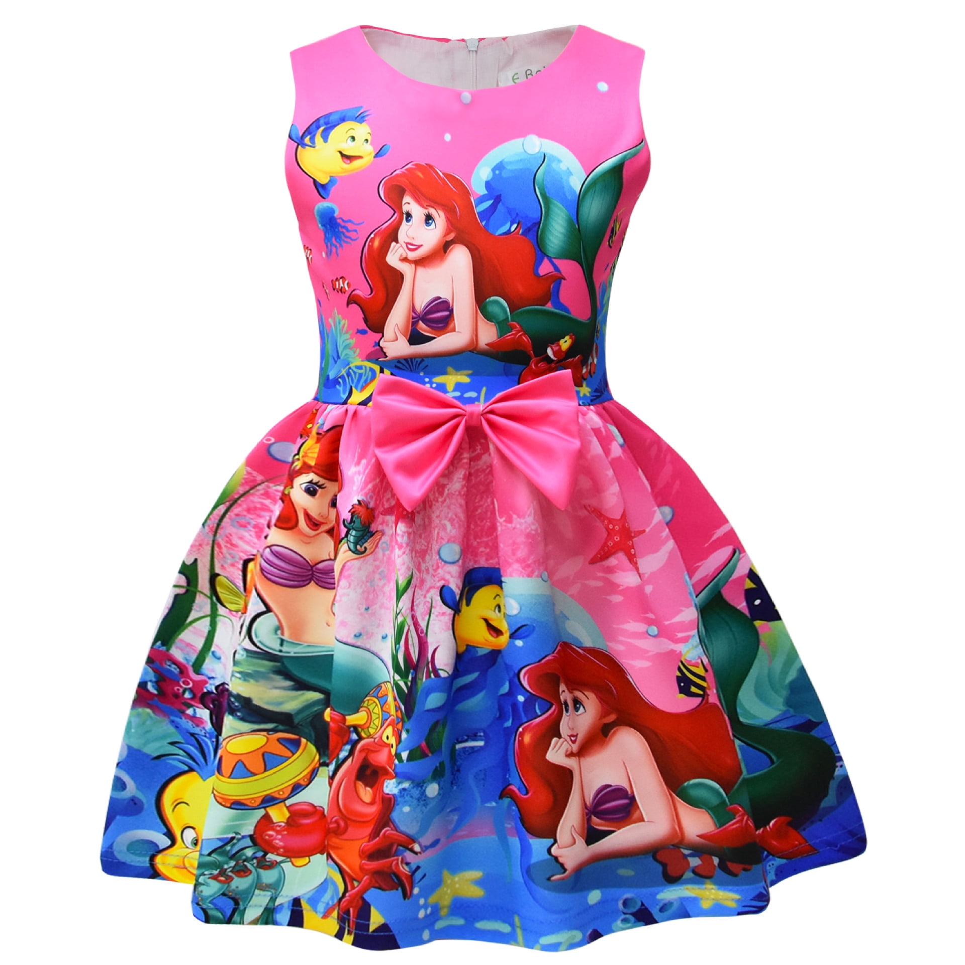 Mermaid Casual Dress for Little Girls Princess Cosplay Birthday Party ...