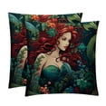 thumbnail image 1 of Mermaid Chair Pillow Covers Set of 2 Throw Pillow Decorative Pillows Velvet with Unique Patterns for Various Occasions - Available in 16x16, 18x18, and 20x20 Inches, 1 of 6
