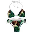 thumbnail image 1 of Mermaid Chic Bikini Set with Detachable Sponge & Adjustable Strap | 2-Pack for Versatile Swim Suit Looks, 1 of 6